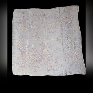 Floral Patterned Silk Scarf